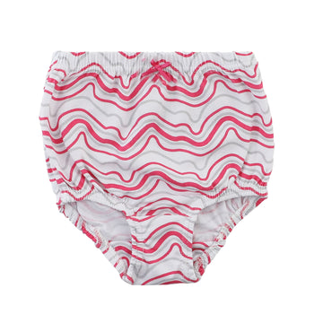 Girls Pink and Grey wave design Panty